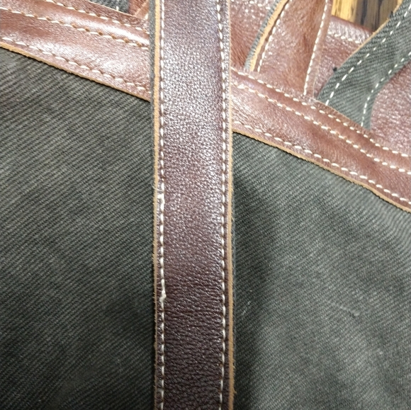 Myra Bag Leather & Wool Tote Backpack With Tassel Accent - Picture 14 of 14